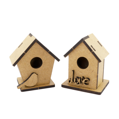 Figurki 3D do dekoracji domków dla lalek lub shadow boxów Domek dla ptaków, Zestaw #296 - Fabrika Decoru