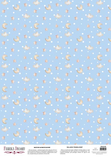 deco vellum colored sheet starry sky on a blue, a3 (11,7" х 16,5")