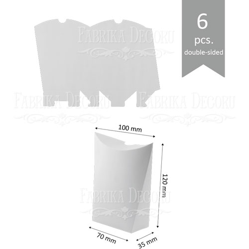 Überraschung - Satz Kartonzuschnitte für die Geschenkverpackung 6 Stück 120х100х35 mm - Fabrika Decoru