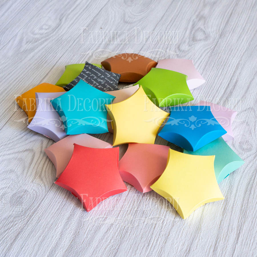 Star mini - Satz Kartonzuschnitte zum Verpacken von Geschenken 6 Stück 70х15 mm - foto 5  - Fabrika Decoru