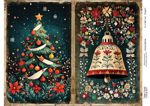 декупажная карта «рождественская сказка» #000734, 21см x 29,7см фабрика декору