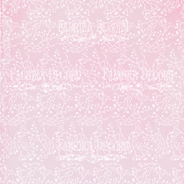 Blatt doppelseitiges Papier für Scrapbooking Hochzeit unseres Traums #28-04 12"x12" - Fabrika Decoru