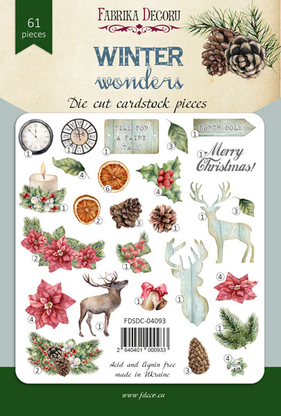 Set of die cuts  Winter wonders, 61 pcs - foto 0