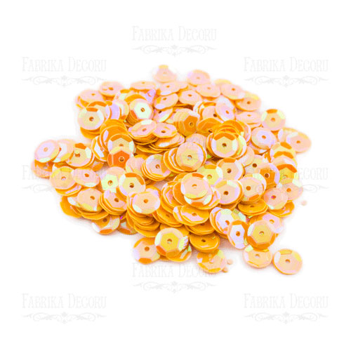 Cekiny Okrągłe rozety, mango z opalizującą masą perłową, #224 - foto 0  - Fabrika Decoru