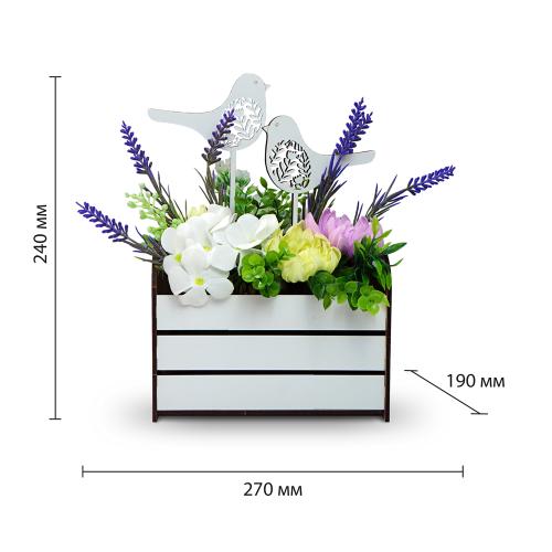 Blumenarrangement-Set „Frühlingskorb mit Vögeln“  - foto 1  - Fabrika Decoru