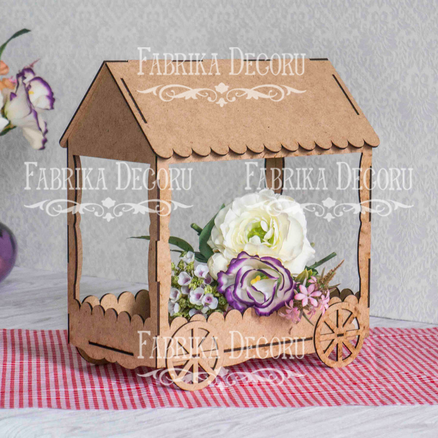 Candy bar, candy stand House on Wheels,  355 х 330 х 390 mm, DIY set #059 - foto 0