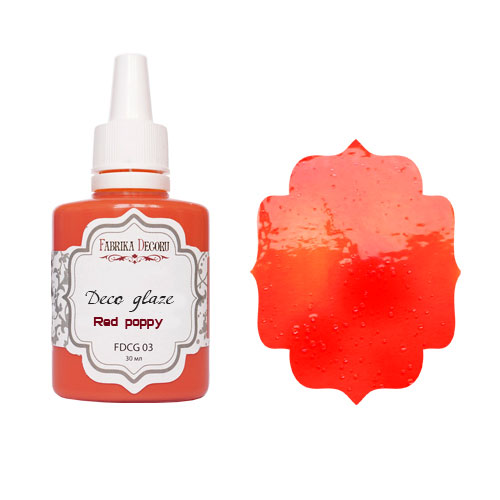 Deko Glasur Roter Mohn 30 ml - Fabrika Decoru