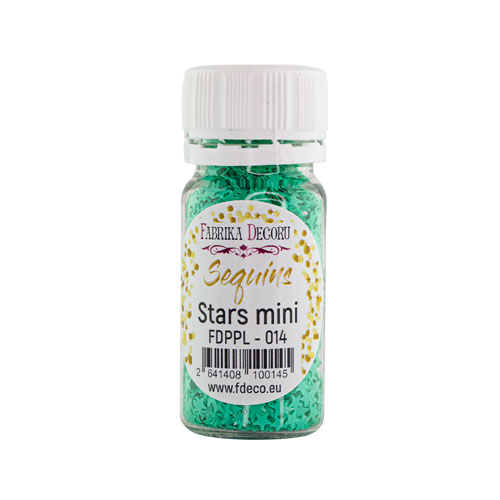 Sequins Stars mini, aquamarine, #014