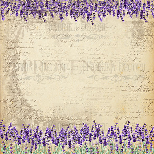 Double-sided scrapbooking paper set Lavender Provence 8"x8" 10 sheets - foto 6