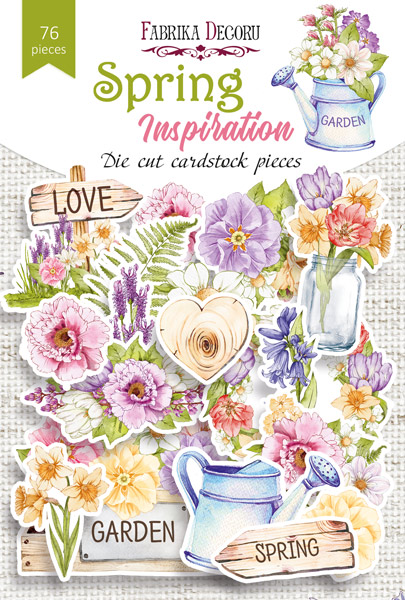 Set of die cuts Spring inspiration, 76 pcs