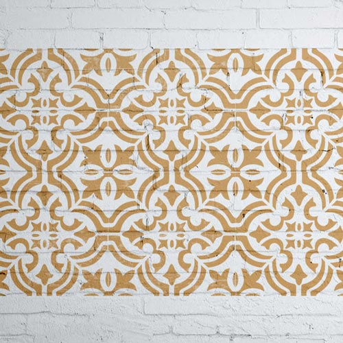 Stencil for crafts 14х14cm "Tile of ampire style 1" #325 - foto 1