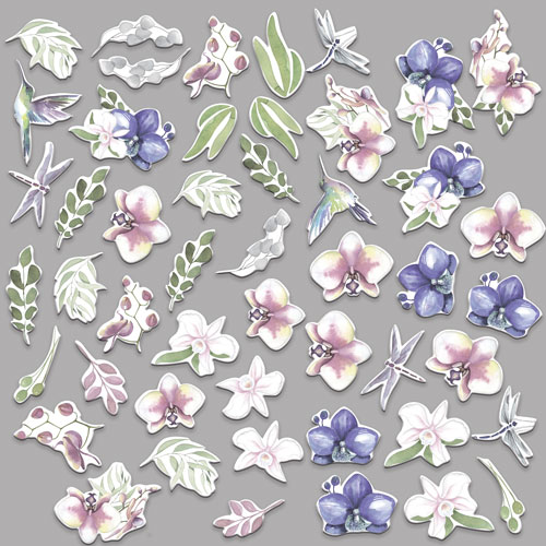 Set of die cuts Tender Orchid, 49 pcs - foto 1