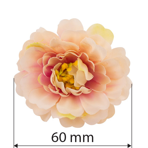 Цветок пиона кремовый со светло-розовым, 1шт - Фото 1