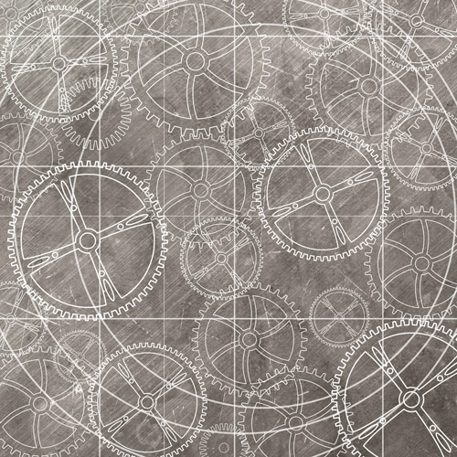 Набір двостороннього паперу для скрапбукінгу Grunge&Mechanics 20 см х 20 см, 10 аркушів - фото 4