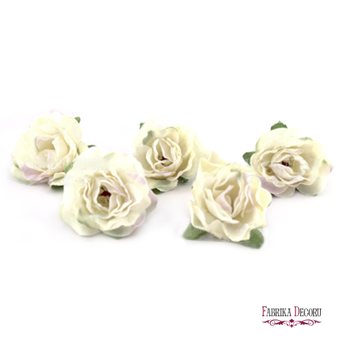 Rose flowers, color Ivory, 1pcs