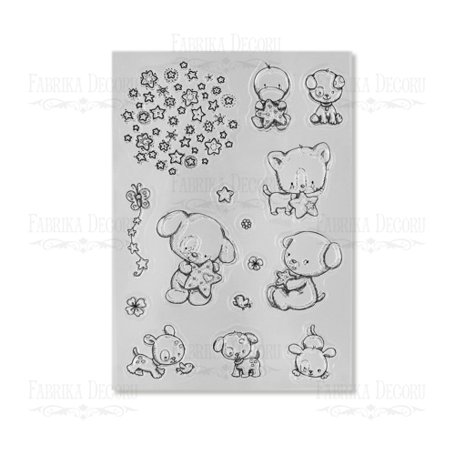 Silicone stamps set 15 pcs Size 10,5 cm х 15 сm 