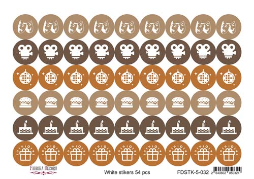 Zestaw naklejek do journalingu i plannerów #5-032 - Fabrika Decoru