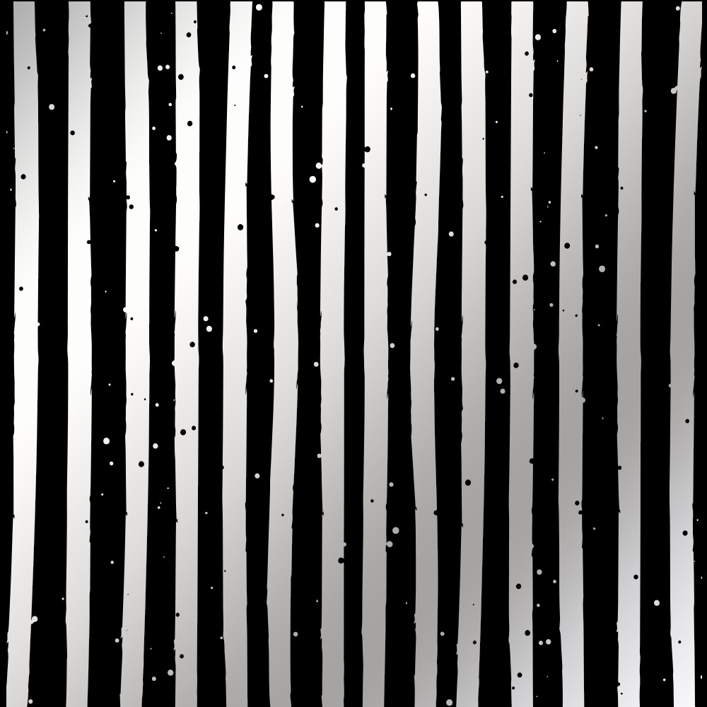 Blatt aus einseitig bedrucktem Papier mit Silberfolienprägung, Muster Silver Stripes Black 12"x12" - Fabrika Decoru