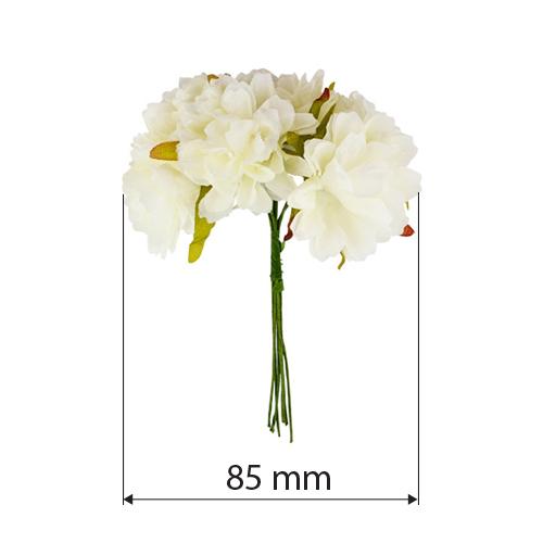 Set of sweet cherry flowers, ivory, 6 pcs - foto 0