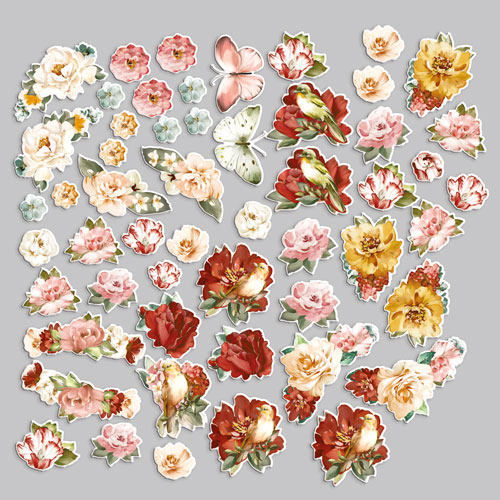 Набор высечек, коллекция Miracle flowers, 54 шт - Фото 1