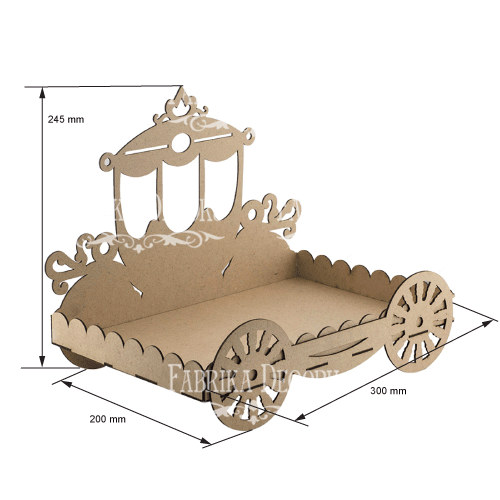 Cupcake-Ständer "Wagen-2", 300 х 200 х 245 mm, DIY-Set #056 - foto 1  - Fabrika Decoru