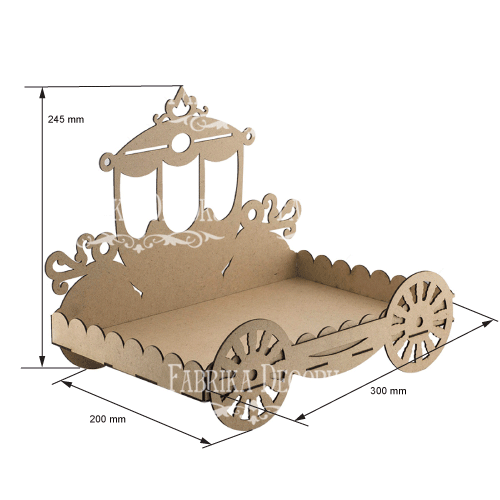 Подставка для капкейков "Карета-2",  300 х 200 х 245 мм, DIY набор #056 - Фото 1