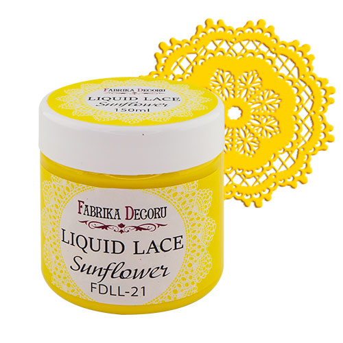 Flüssige Spitze, Sonnenblume, 150ml - Fabrika Decoru