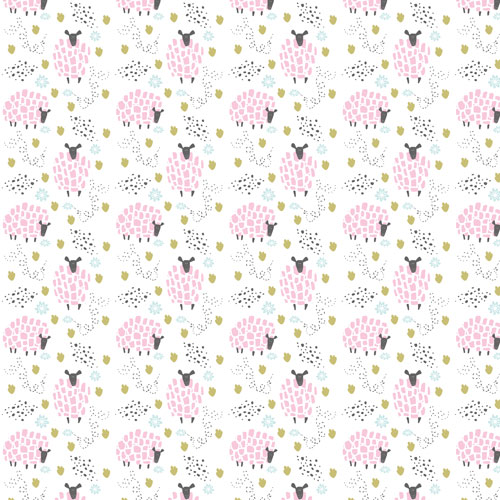 Double-sided scrapbooking paper set Scandi Baby Girl 12"x12" 10 sheets - foto 8