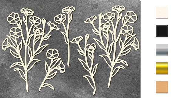 Spanplatten-Set Summer Botanical Diary #694 - Fabrika Decoru