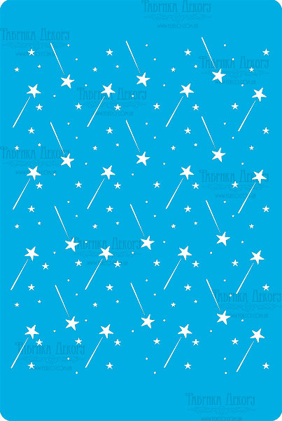 Stencil for crafts 15x20cm "Star shower" #249