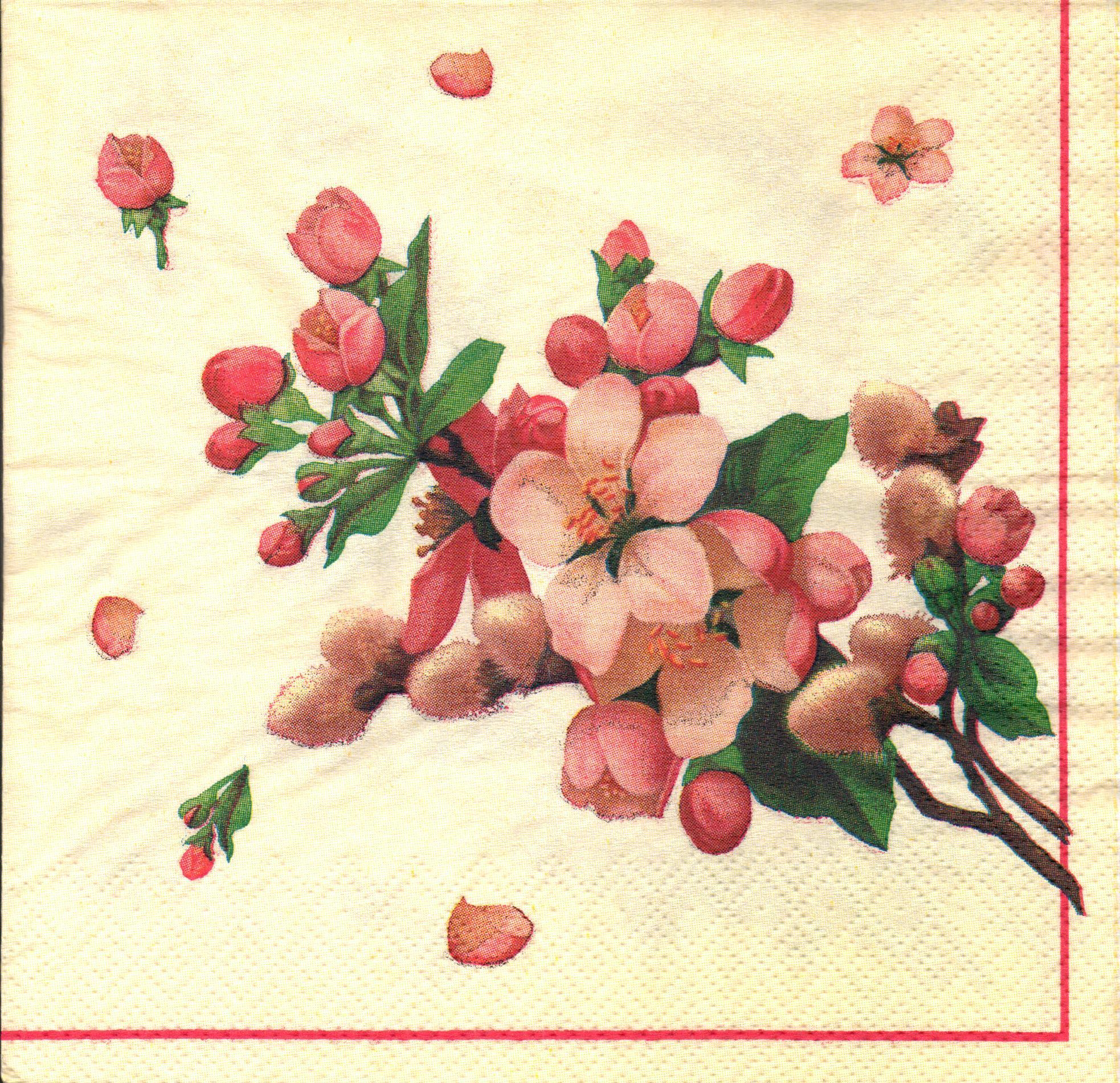 Decoupage-Serviette "Blumen der Kirsche" - Fabrika Decoru