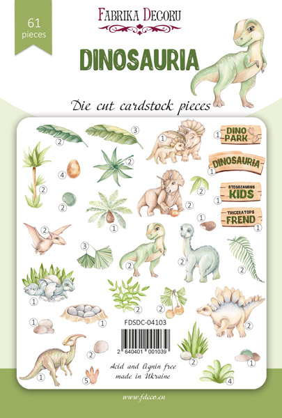 Set of die cuts Dinosauria, 61 pcs - foto 0