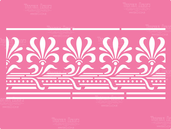 трафарет многоразовый xl (30х21см), бордюр #126 фабрика декору