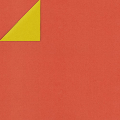 Doppelseitiger Kraftpapierbogen 12"x12" Rot/Gelb - Fabrika Decoru