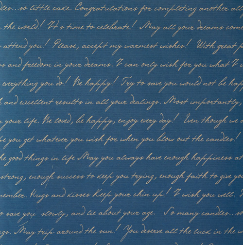 Kraftpapierbogen 12"x12" Buchstabe auf Blau - Fabrika Decoru