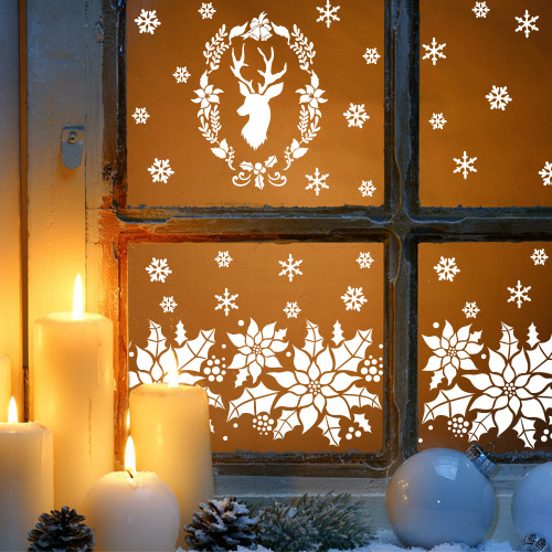 Stencil for decoration XL size (30*30cm), Snowflakes #172 - foto 0