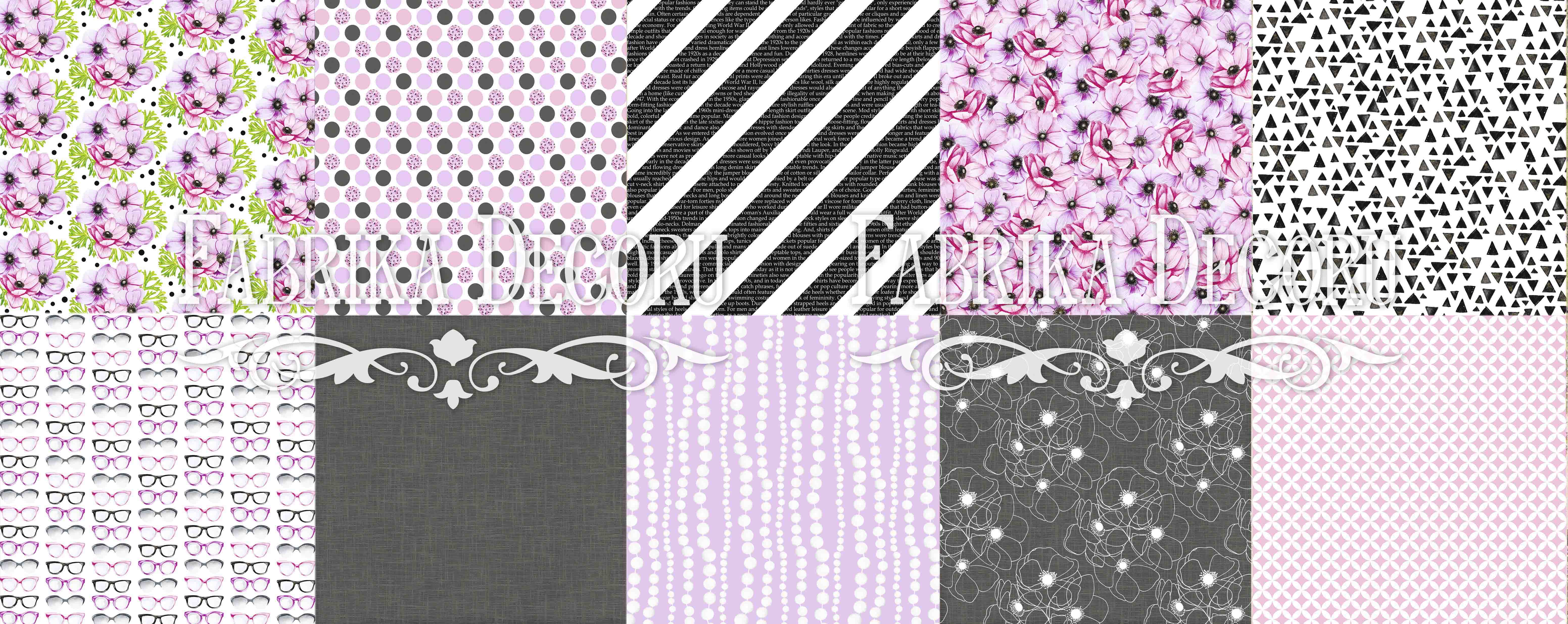 Double-sided scrapbooking paper set Especially for her 12"x12", 10 sheets - foto 0