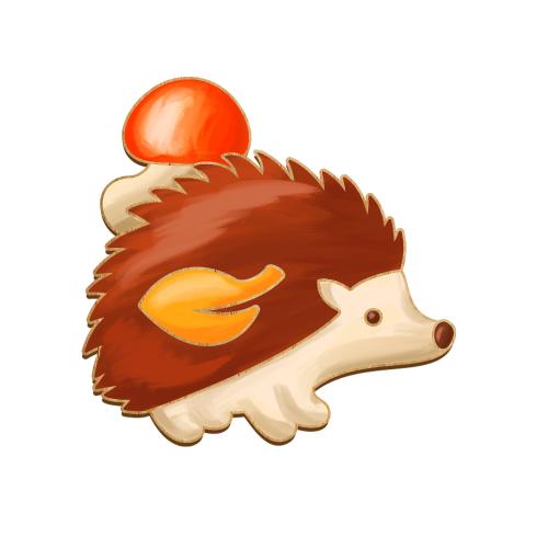 Brooch blank for coloring #094 “Hedgehog” - foto 0
