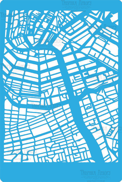 Szablon wielokrotny, 15x20cm, Mapa tło #230 - Fabrika Decoru