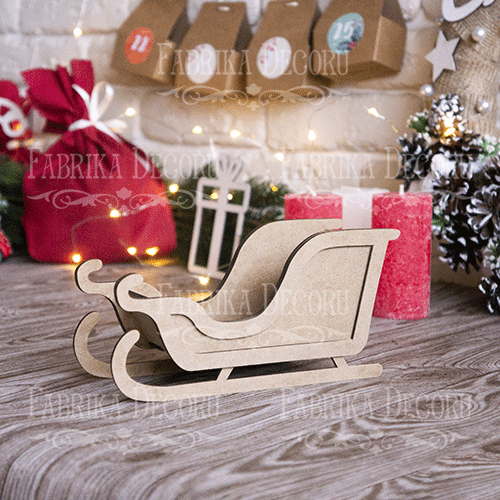 Blank for decoration Sleigh, type 5, creative DIY kit #102 - foto 0