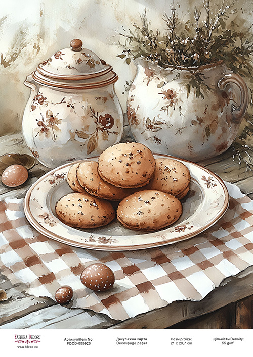 декупажная карта «печенье-02» #000920, 21см x 29,7см фабрика декору