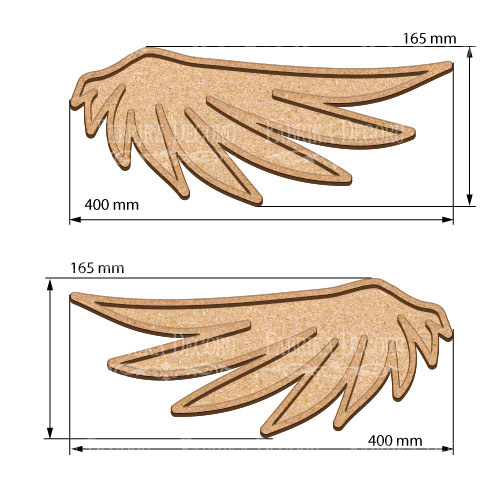 Künstlerkarton Engelsflügel 40х16,5 cm - foto 0  - Fabrika Decoru