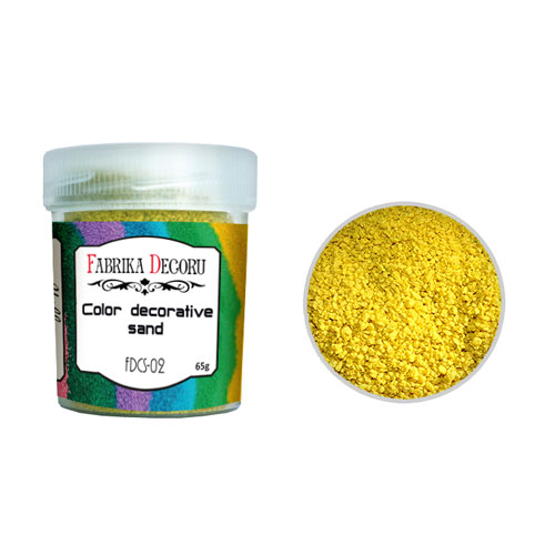 Kolorowy piasek Żółty, 40ml - Fabrika Decoru