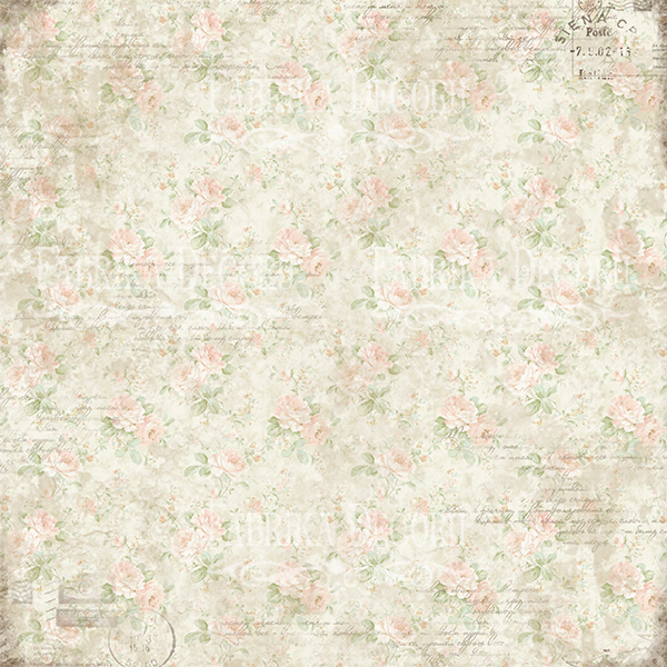 Blatt doppelseitiges Papier für Scrapbooking Liebesbriefe #8-02 12"x12" - foto 0  - Fabrika Decoru