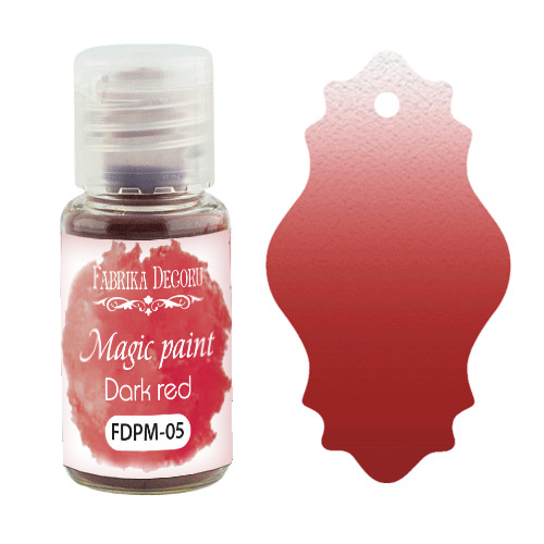 Sucha farba Magic paint Ciemnoczerwona, 15 ml - Fabrika Decoru