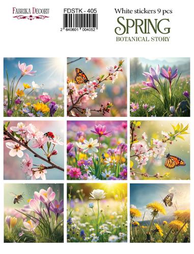 набор наклеек (стикеров) 9 шт, botanical story, #405