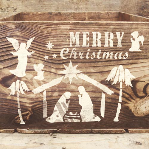 Stencil reusable, 15x20cm "Merry christmas", #347 - foto 0