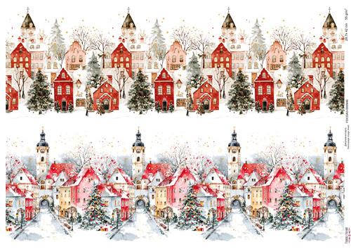 Decoupage Card Houses (Curb), #0946, 29.7x42cm