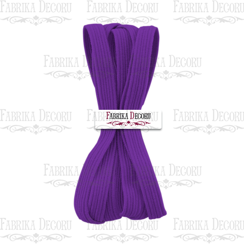 Elastyczny sznurek płaski, kolor fioletowy - Fabrika Decoru