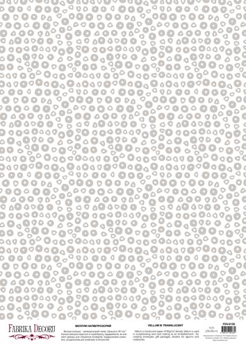 deco vellum colored sheet boho circles gray, a3 (11,7" х 16,5")